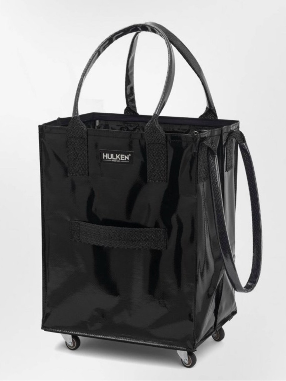 Hulken black medium rolling tote bag